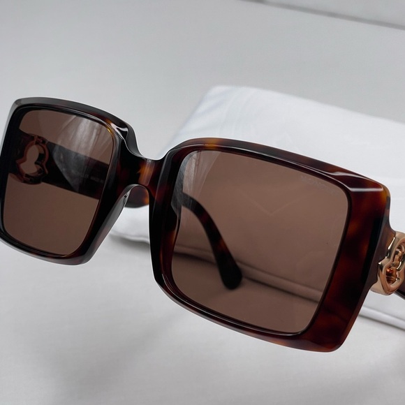 Moncler Promenade Sunglasses - Havana Tortoiseshell Frame, Red/Brown Lens - Picture 1 of 13
